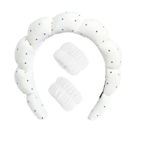 Point Drill Buckle Bracelet Three-piece Set White