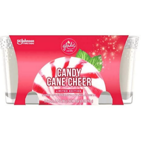Glade Candy Cane Cheer Jar Candle - Elevate your Parties with Festive Fragrance.