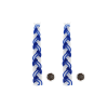 wSet of Braided 6 Wicks Blue and White Havdallah Candle with Cloves Besamim - 2 Pack