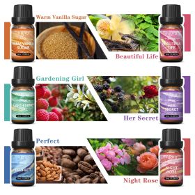 HIQILI Fragrance Oils Set-Women Theme | TOP 6 Gift Set Use for Aromatherapy,Diffuser,Humidifier,Candles | Car,Home,hotel,Travel