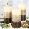 Meltone Pillar Candles, Scented Candle, Set of 3 Vanilla Cupcake Aromatherapy Candles for Home Scented, Woman Gifts, Bathroom, Spa, Wedding (3 × 6")