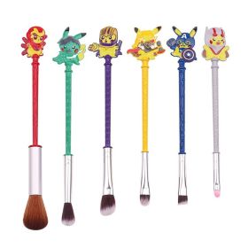 Drop shipping Makeup Brushes Pet Elf Cosmetic Brushes Eye Shadow Foundation Eyebrow Lip Brush Makeup Brushes Tool Kit (Handle Color: 6pcs)