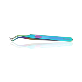 Veyes Inc Eyelash Extensions Tweezers Veyelash Professional 90 Degree Tweezers for Volume Stainless steel 3D Accurate Closure (Color: MCS-26)