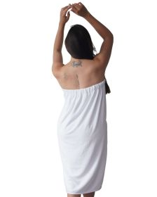 Towel Wrap For Women, Lightweight Quick Dry Wrap Towel Full Length - Adjustable Beach & Pool Bathrobe with Pocket (Color: White, size: L/XL)