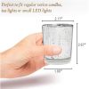 US Silver Party Decorations 72pcs, Mercury Glass Votive Candle Holders Set for Wedding, Bridal and Baby Shower
